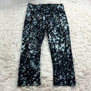 Lululemon Fast & Free Crop II *Nulux 19" Pixel Haze Multi Black